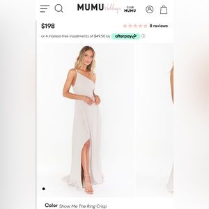 Show me your mumu bridesmaid dress. Worn once. No stains